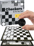 Checkers Board Game with 30 Checkers Pieces - Classic Board Game for
