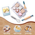 Toywoo Sets 3-6 Wooden Play Food for Kids, Pretend Play Kitchen Accessories with Shopping Bag, Cutting Toys, Gift