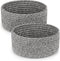 ABenkle 2 Pack Small Cotton Rope Woven Baskets, Cute Mini Storage Baskets for Nursery, Living Room & Montessori Shelf