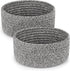 ABenkle 2 Pack Small Cotton Rope Woven Baskets, Cute Mini Storage Baskets for Nursery, Living Room & Montessori Shelf