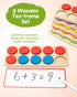 Set 1st 2nd Counters 3-8 SYNARRY Wooden Ten-Frame Math Manipulatives for Kindergarten Elementary Grade Homeschooling