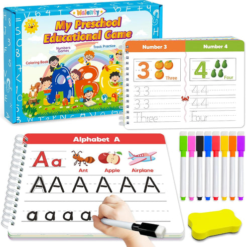 Preschool Learning Activities Kindergarten Workbooks, Toddler Busy Book Handwriting Practice, Coloring Tracing