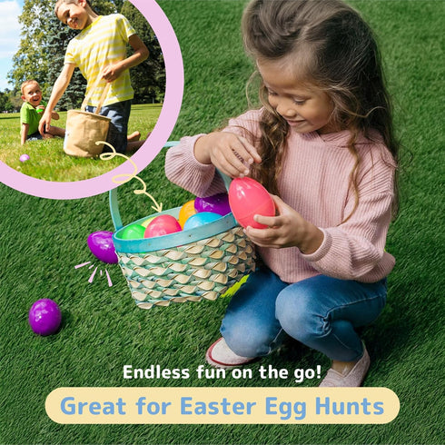 3.5 36 Prextex Unfilled Easter Eggs Empty, pcs - Empty Plastic Eggs Fillable with Candy, Presents for Toy Basket