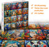 Bgraamiens 1000 Pieces Mosaic Art Puzzle - Cats and Flowers Stained Glass Art Puzzle for Adults, Impossible Color