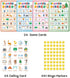 24 ceiba tree Spanish Bingo Game for Players Bilingual Vocabulary Bingo Board Game Cards Educational Toys for Words