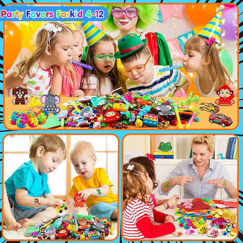 1000 PCS Party Favors for Kids - Fidget Toys Bulk, Goodie Bags Stuffers, Birthday Gifts, Classroom Prize Toys
