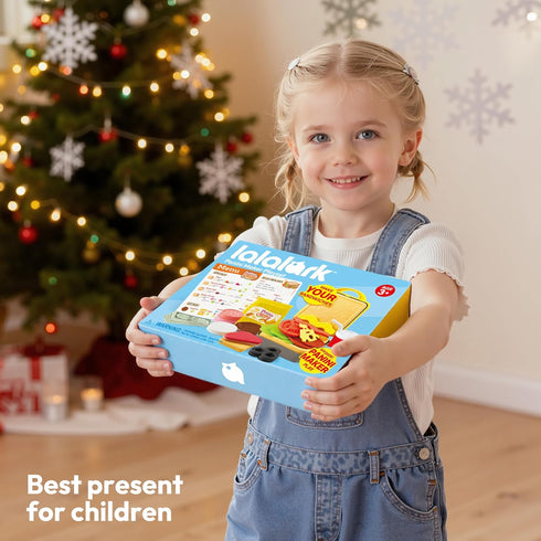 lalalark Set 3 4 5 6 35 Play Food for Year Old Kids, Pcs Kitchen Accessories, Interactive Panini Sandwich Making