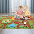 Oriate Farm Animals Transporter Tractor Carrier - 47.2 x 31.5 in Mat, Barnyard Animal Playmat for Kids