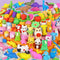 90 Pack Animal Pencil Erasers for Kids - 3D Mini Puzzle Desk Pet Toys for Classroom Prizes