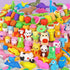 90 Pack Animal Pencil Erasers for Kids - 3D Mini Puzzle Desk Pet Toys for Classroom Prizes
