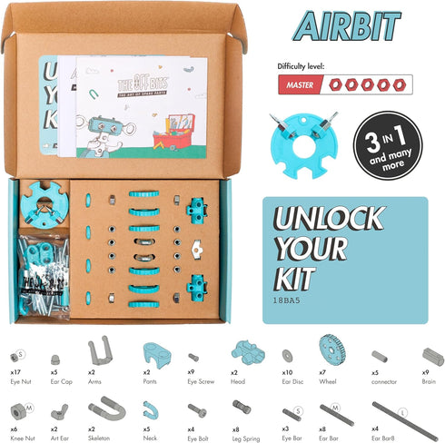 Build Your Own Airplane Model Kits - AirBit Transport STEM Toys for Boys & Girls Ages 8-12, Educational Building Toys