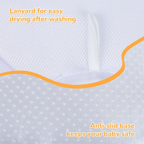 Flower Baby Bath Pad for Infant Bathtub Sink Flower Mat Tub Little Lotus - Petal Soft Supports Lounger Newborn Bathing
