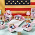 Cute Penguin Characters Collection Playset, Mini Cartoon Penguin Figurines, Cake Decoration for Boys Girls Birthday