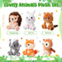 6 4 Inch Aoriher Pcs Mini Woodland Animals Stuffed Gift Cute Bear Rabbit Squirrel Raccoon Stuffed Keychain for Shower