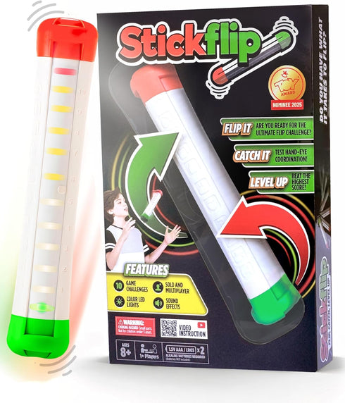 Stickflip How Many Flips can You Throw? | Electronic Flip Challenge Game |