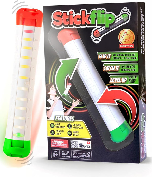 Stickflip How Many Flips can You Throw? | Electronic Flip Challenge Game |