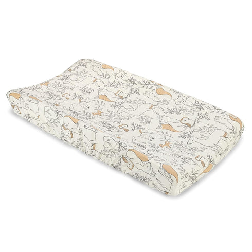 Ezra Woodland Change Pad Cover - Fox Print