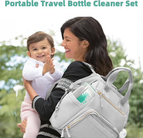 Set Electric Bottle Brush Cleaner, Rechargable Electric Baby Bottle Brush for Travel, Waterproof Electric Bottle