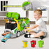 Set 2pcs 3 4 5 6 7 8 Large Friction Powered Garbage Truck Toy with Effect Sound, Ejecting Race Cars, Includes Dumpster