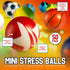 50 2 Inch Mini Stress Balls for Kids and Adults - Bulk Assorted Soft Stress Relief Balls, Sensory Fidget Toys, Party