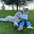 Tezituor Big Stuffed Horse Animal Toy, 35 Inches Large Realistic Plush Pillow for Kids and Girlfriend