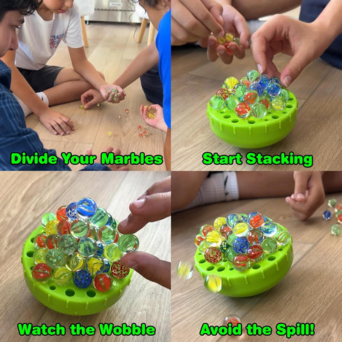 50 1-4 6+ Funwares WobbleBall Marble Balance Game, Marbles Included, Skill & Dexterity Games for Kids & Adults, Family