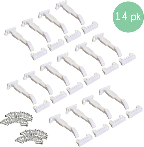 Baby Safety Cabinet and Drawer Locks - 14 Pack Latches - Model CK034