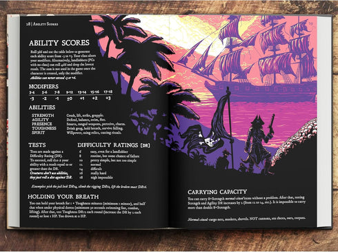 Free League Publishing Pirate Borg Core Rulebook - (2nd Printing) - Hardcover RPG, Naval Themed