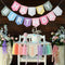 DCJHFJ Pastel Macaron Rainbow High Chair Banner Felt Happy Birthday Banner Pre-Strung