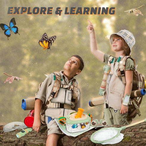 Kids Explorer Kit, 27 Pcs Outdoor Bug Catching Kit for Kids 3+ Years Old