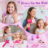 Cleboen Playset 3 4 5 6 7 8+ Hair Styling Doll Head Makeup Kit for Girls Toys - Kids Hair Salon Pretend with Hairdryer