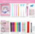 Leeche Set 44 4-6-8, Fruit Scented Markers Pcs Filled Stationery with Unicorn Pencil Case,Art Supplies for Kids Ages