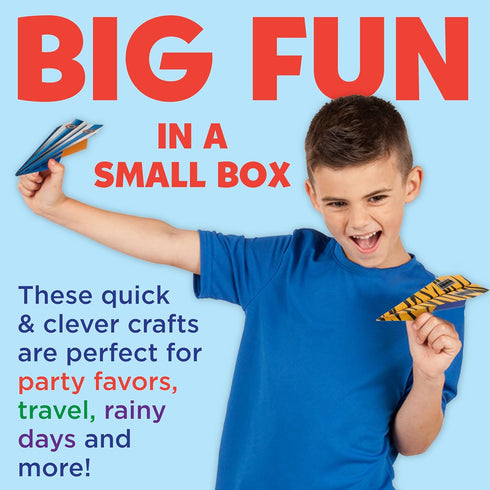 20 6+) Creativity for Kids Paper Airplane Squadron - Create Paper Airplanes, Mini Craft Kit for Boys, Great Spring