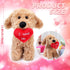 Dog Plush Stuffed Animal Puppy Dog with Heart, I Woof You Gifts, Cute Heart Dog Toys, 11.8 Inch