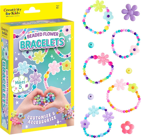 Creativity for Kids Beaded Flower Bracelet Making Kit | DIY Jewelry Craft