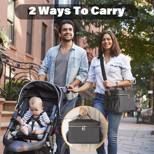 Flyangle S1 S2 EliteMom Breast Pump Bag (Patent Pending) - Stylish Pumping Bag Compatible with Spectra Gold