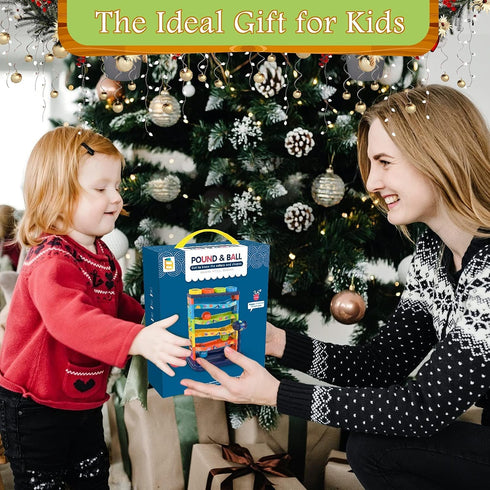 Pound a Ball Toy for Toddlers - STEM Developmental Learning Activity Toy for Boys and Girls, Great Gift