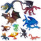 SIENON 5" & 3" Dragon Toy Figures, 10 Pack Assorted Mythical Figurines for Cake Toppers and Party Favors