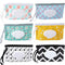 FEBSNOW 6 Pack Baby Wipes Dispenser - Portable Refillable Holder, Reusable Wipes Case for Baby Travel