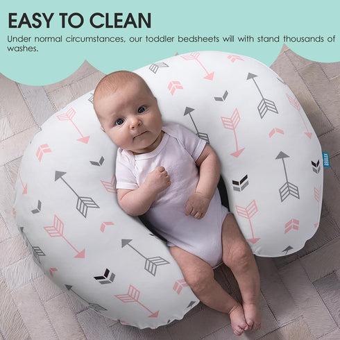 2-Pack BROLEX Baby Nursing Pillow Covers: Soft Slipcovers for Breastfeeding Pillows - Comfortable Fabric, Fits Standard