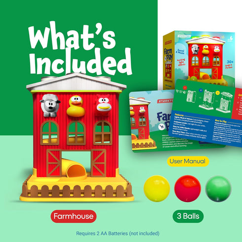 8 12 18 24 1-3, 1 Pound A Ball Barn House with Lights & Music, Easter Basket Stuffers for Toddler, Fun Learning Toy