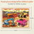 3-5, 24 4-6, 3 4 5 6 SYNARRY Large Wooden Construction Vehicle Puzzles for Toddlers Piece Monster Truck Puzzles