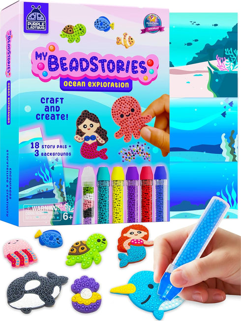 PURPLE LADYBUG Magical Bead Painting Birthday Gifts for Girl and boy Ages