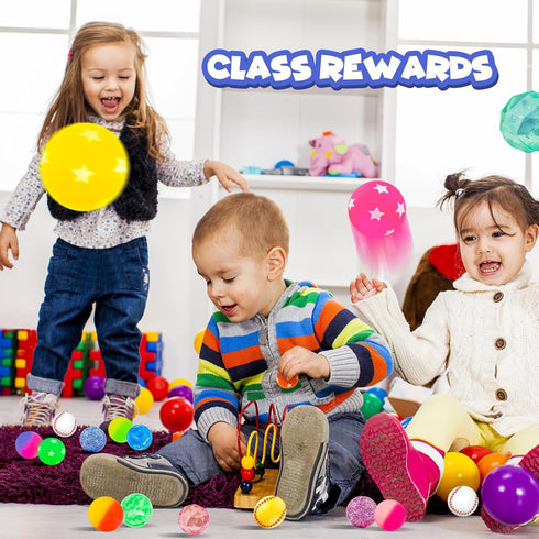 Assorted Bouncy Balls for Kids - Bouncy Toys for Party Favors, Birthdays, Classroom Prizes