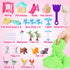 2.2lbs 28pcs 3+ Billeeit Pet Sensory Bin Sand Toy with Green Moldable Sand, Dog Cat Play Sand Kit for Boys and Girls