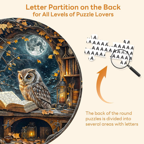 1000 26.6 26.6in 1000 Masseruon Piece Puzzle for Adults, * Moonlit Owl Puzzle for Adults, Pieces Jigsaw Puzzles, Adult