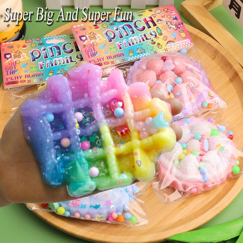 YALARY 4 Pack Cake Soft Squishy - Squishies, Squeeze, Perfect for Stress Relief - Sensory, Fidget Play Food Squishy