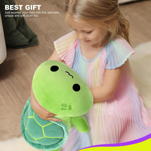 Onsoyours Sea Turtle Cute Plush, Green Soft Stuffed Animal Turtle Pillow, Kawaii Tortoise Toy for Kids (13")