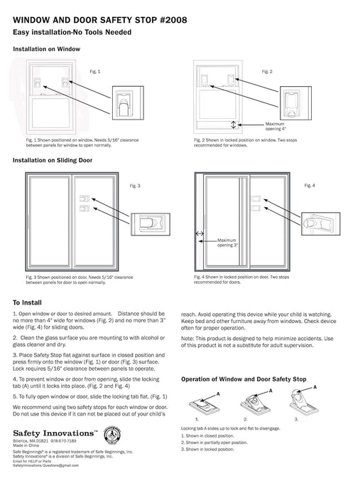 Safety Innovations - Childproof Your Windows and Sliding Doors with Our Babyproof Safety Lock (4-Pack)