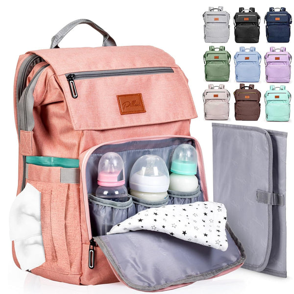 PILLANI Baby Diaper Bag Backpack - Large Bag for Boys & Girls,